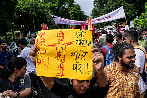 Progressive Democratic Students Federation protest in Kolkata